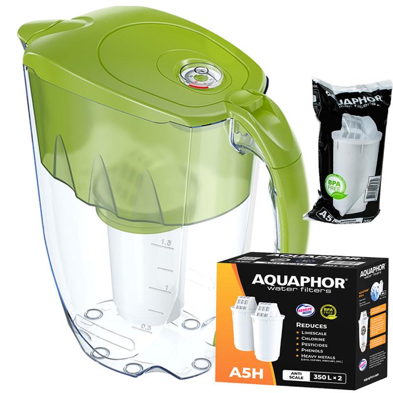 Фильтр-кувшин Аквафор Арктик А5 с двумя модулями А5H жесткость Лимонный (1847765514)
