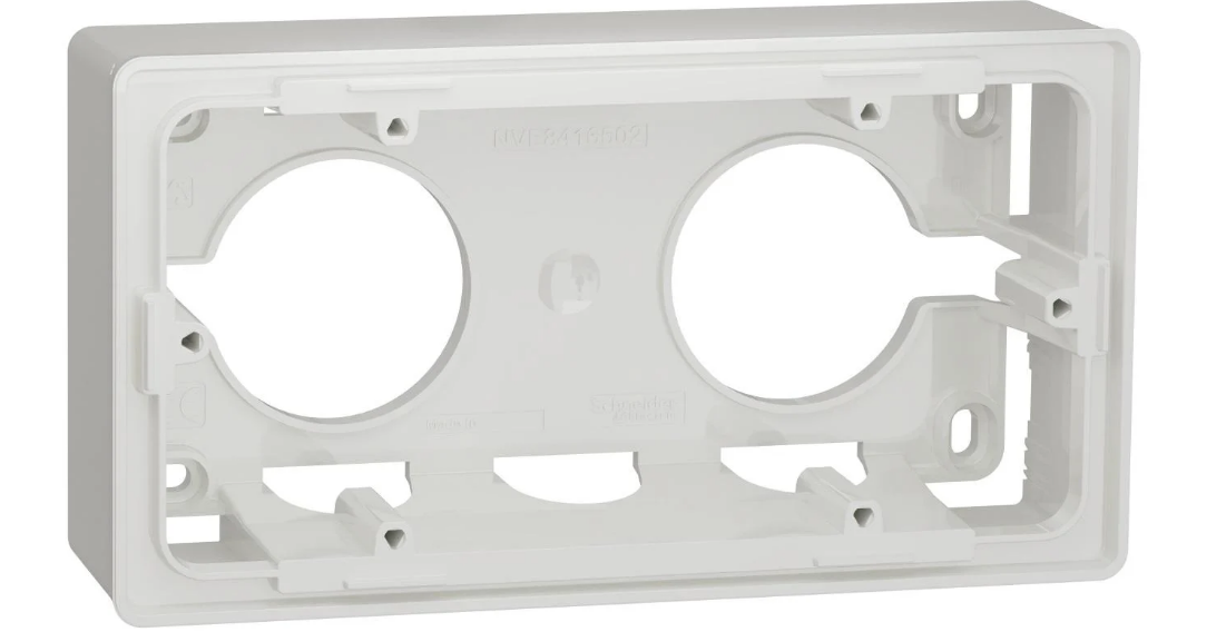 Коробка Schneider Electric Unica для открытой установки 2-поста Белый (NU800418)