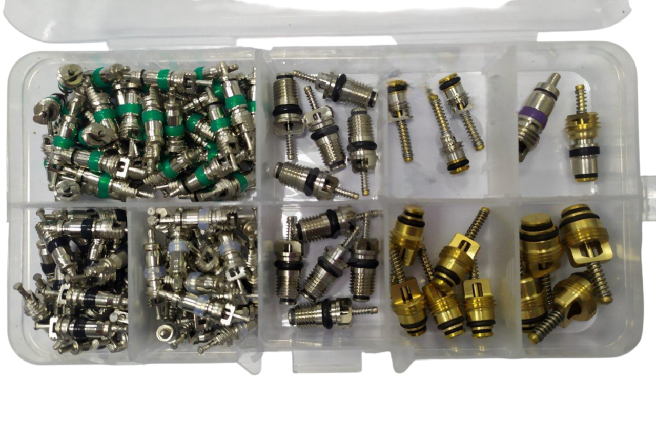 Набір золотників 134 шт. забезпечує сумісність із більшістю систем автокондиціонерів і автосервісів (ІНГП-134) - фото 10 Набір золотників 134 шт. забезпечує сумісність із більшістю систем автокондиціонерів і автосервісів (ІНГП-134) - фото 10