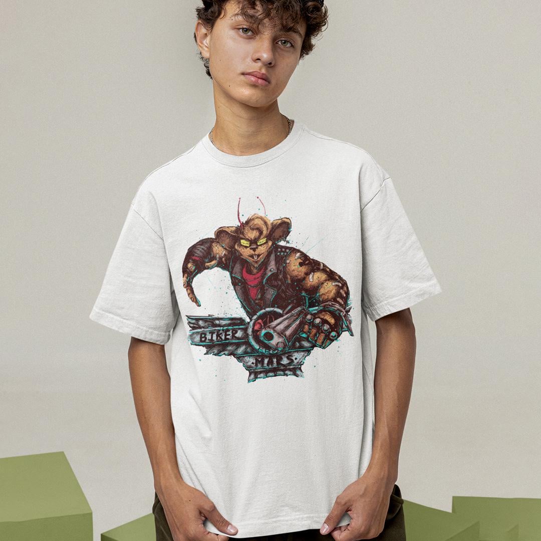 Футболка унісекс Biker Mice From Mars Throttle wht L Білий (31931885)