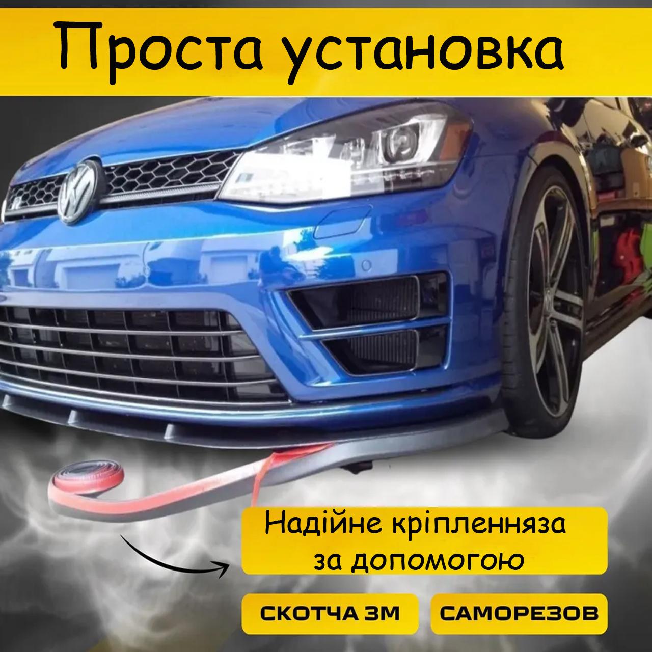 ᐉ Губа бампера Renault Megane молдинг спідниця гумова Чорний (YB 1-18 ...