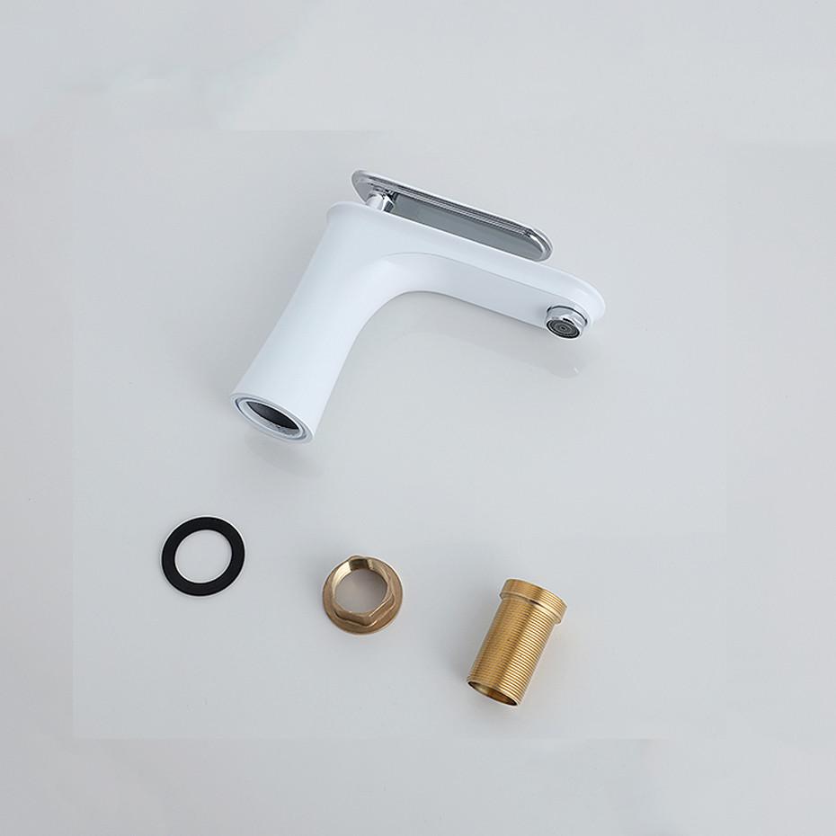 Змішувач для умивальника WanFan одноважільний люкс Білий