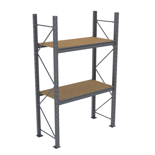 Стелаж Modern-Expo Mini Rack з полицями ДСП основна секція 2 рівні 2127х1240х615 мм (3-3-41) - фото 1