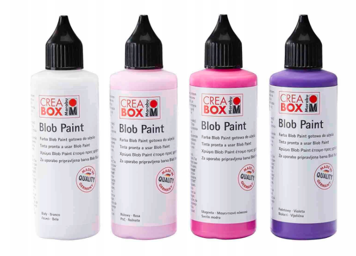 Набор красок для техники Marabu Blob Paint Crea Box 4х90 мл Purple