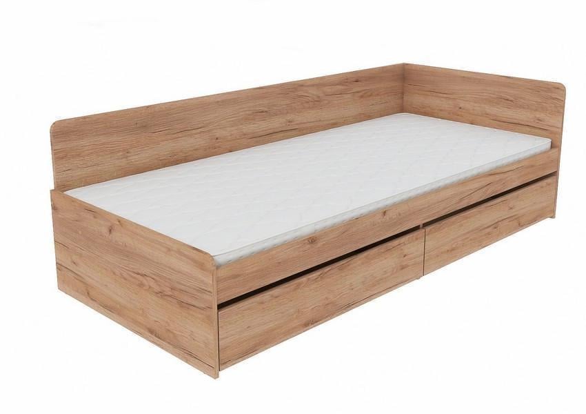 Ліжко з шухлядами Еверест 800 суцільний щит 80x190 см Крафт золотий (ЕВ20739.31) Ліжко з шухлядами Еверест 800 суцільний щит 80x190 см Крафт золотий (ЕВ20739.31)