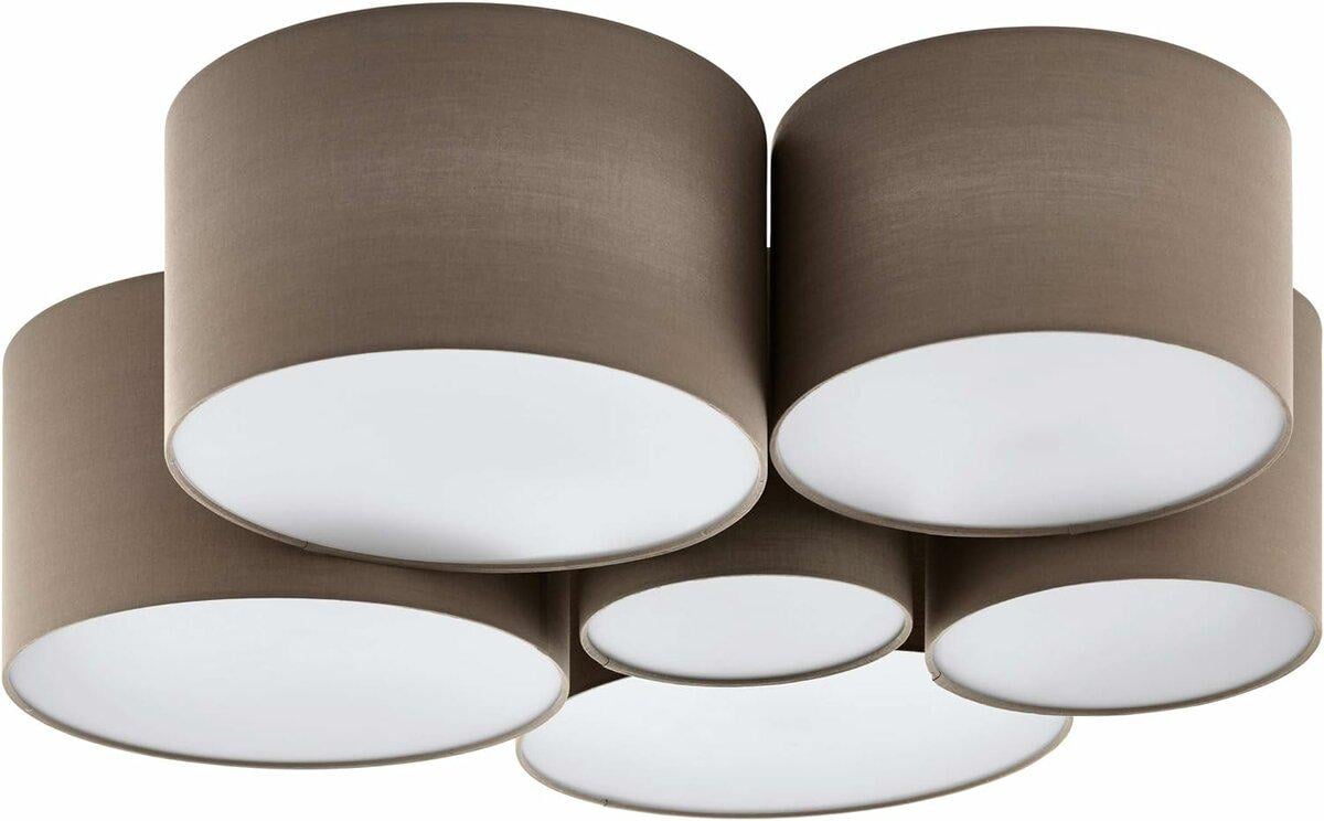 Люстра стельова з абажурами Light House SRS-19212/6B Коричневий