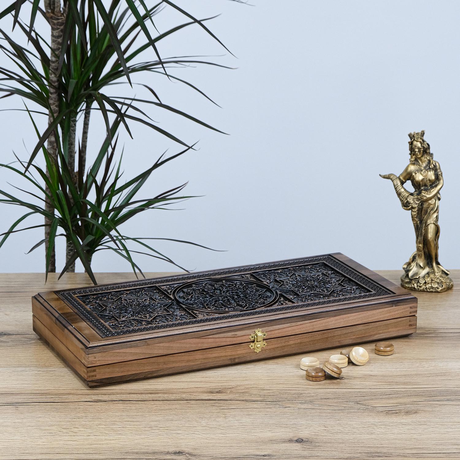 Нарды Гранд Презент 010В Абстракция-2 вишня 550х500 мм (24471)