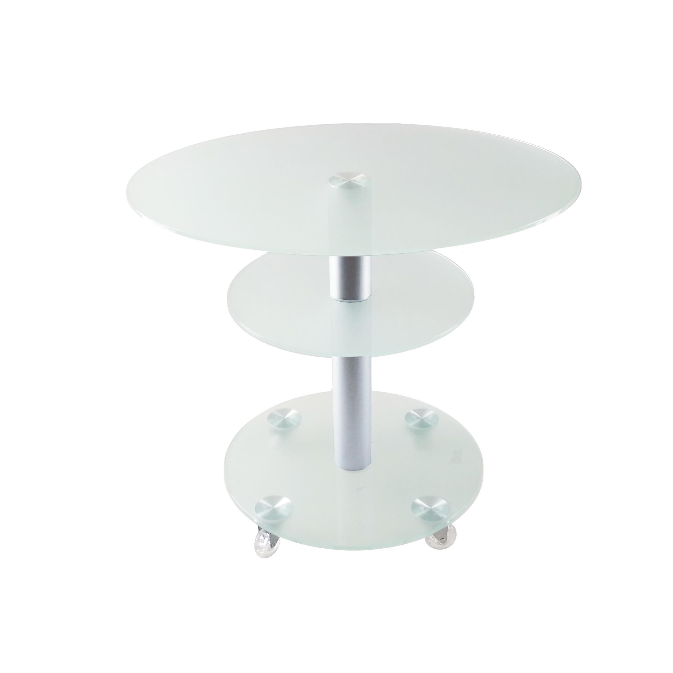 Стол журнальный стеклянный Commus Bravo Standart O sss-alm60 Белый (444420260) - фото 3 Стол журнальный стеклянный Commus Bravo Standart O sss-alm60 Белый (444420260) - фото 3