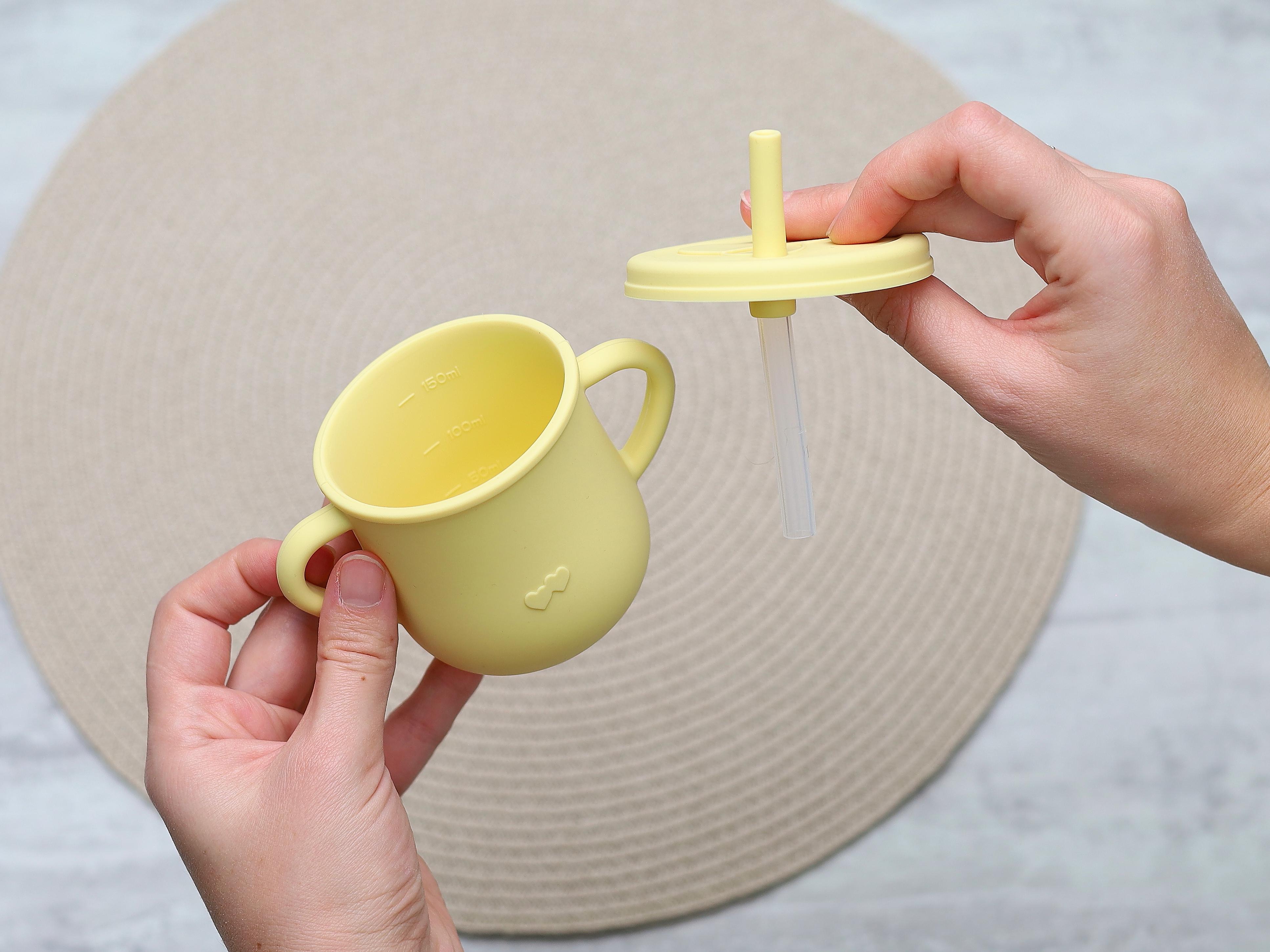 Дитячий набір силіконового посуду з 5 предметів Лимонний (LJC-0408) - фото 8 Дитячий набір силіконового посуду з 5 предметів Лимонний (LJC-0408) - фото 8