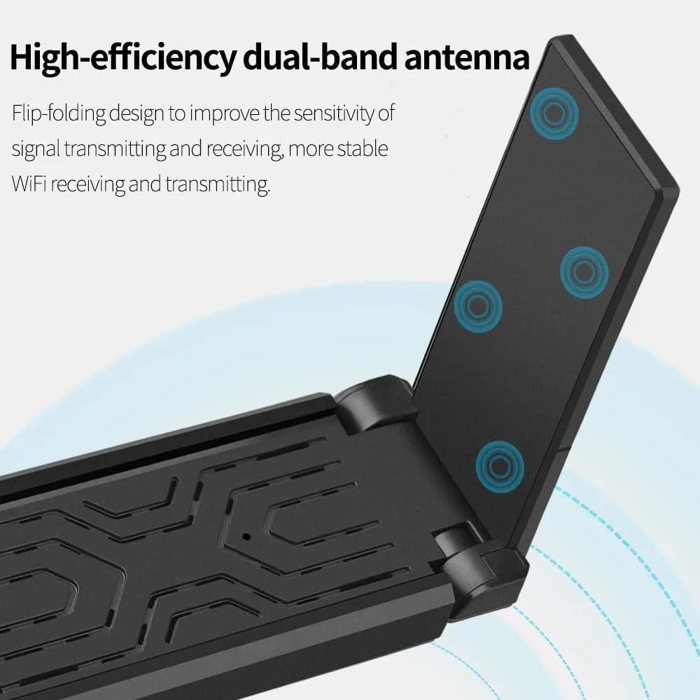 Адаптер бездротовий Kayfovo WA-5400 USB 3.0 Wi-Fi 6E/AX 2.4G/5G/6Ghz 5400 Мбіт/с AX5400M (29035) - фото 4 Адаптер бездротовий Kayfovo WA-5400 USB 3.0 Wi-Fi 6E/AX 2.4G/5G/6Ghz 5400 Мбіт/с AX5400M (29035) - фото 4