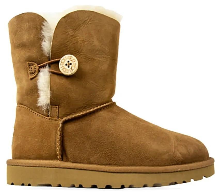 Уггі дитячі для дівчинки замшеві середні з гудзиком Ugg Bailey Button Chestnut р. 30 Коричневий (28994) Уггі дитячі для дівчинки замшеві середні з гудзиком Ugg Bailey Button Chestnut р. 30 Коричневий (28994)