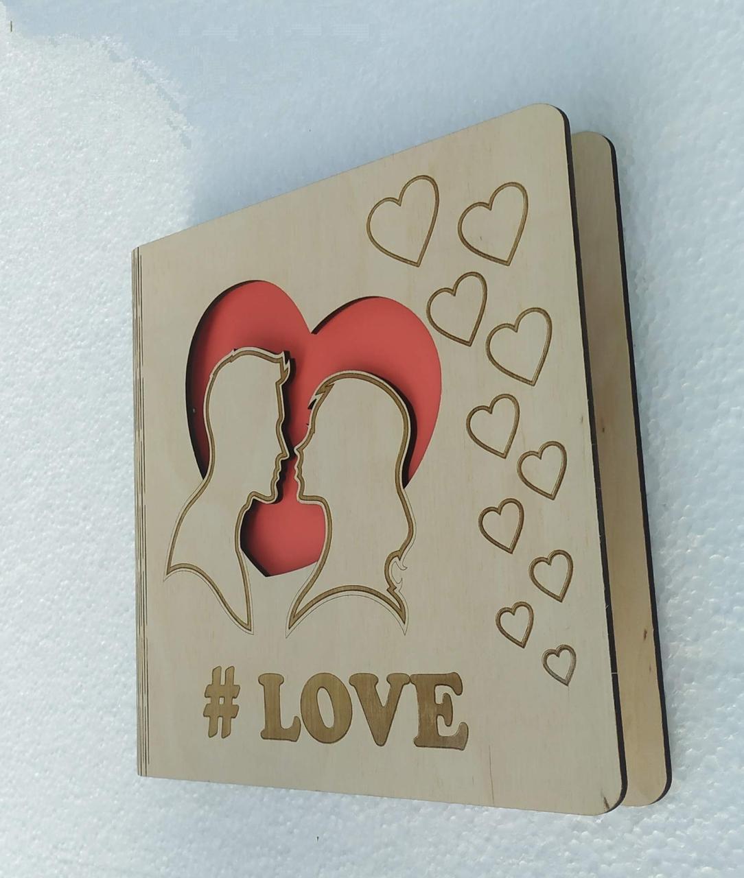 Фотоальбом деревянный "#LOVE" семейный/романтический (1850311330)