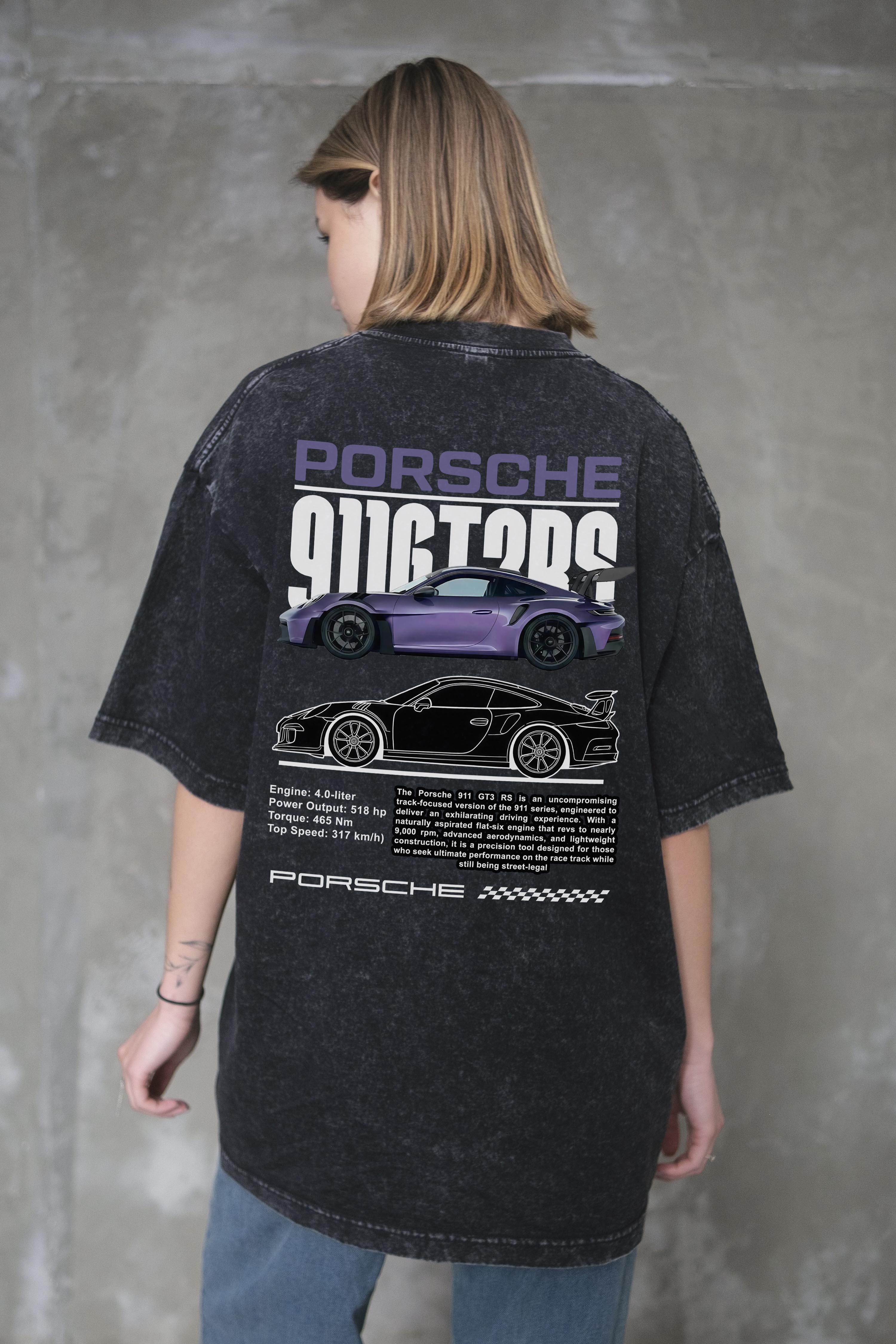 Футболка оверсайз Without Washed Porsche L/XL Black (L/XL8056370 8056371) - фото 5