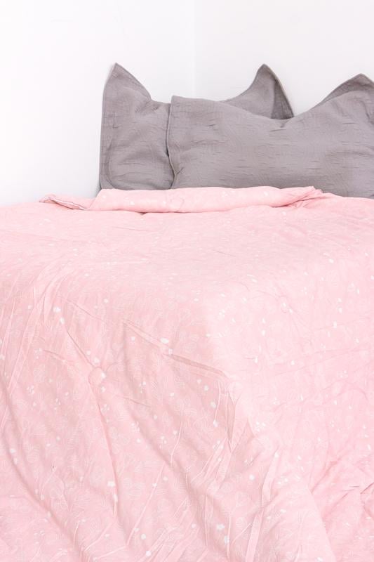 Ковдра сатинова з візерунком Носи Своє 200х220 см Рожевий (18712)