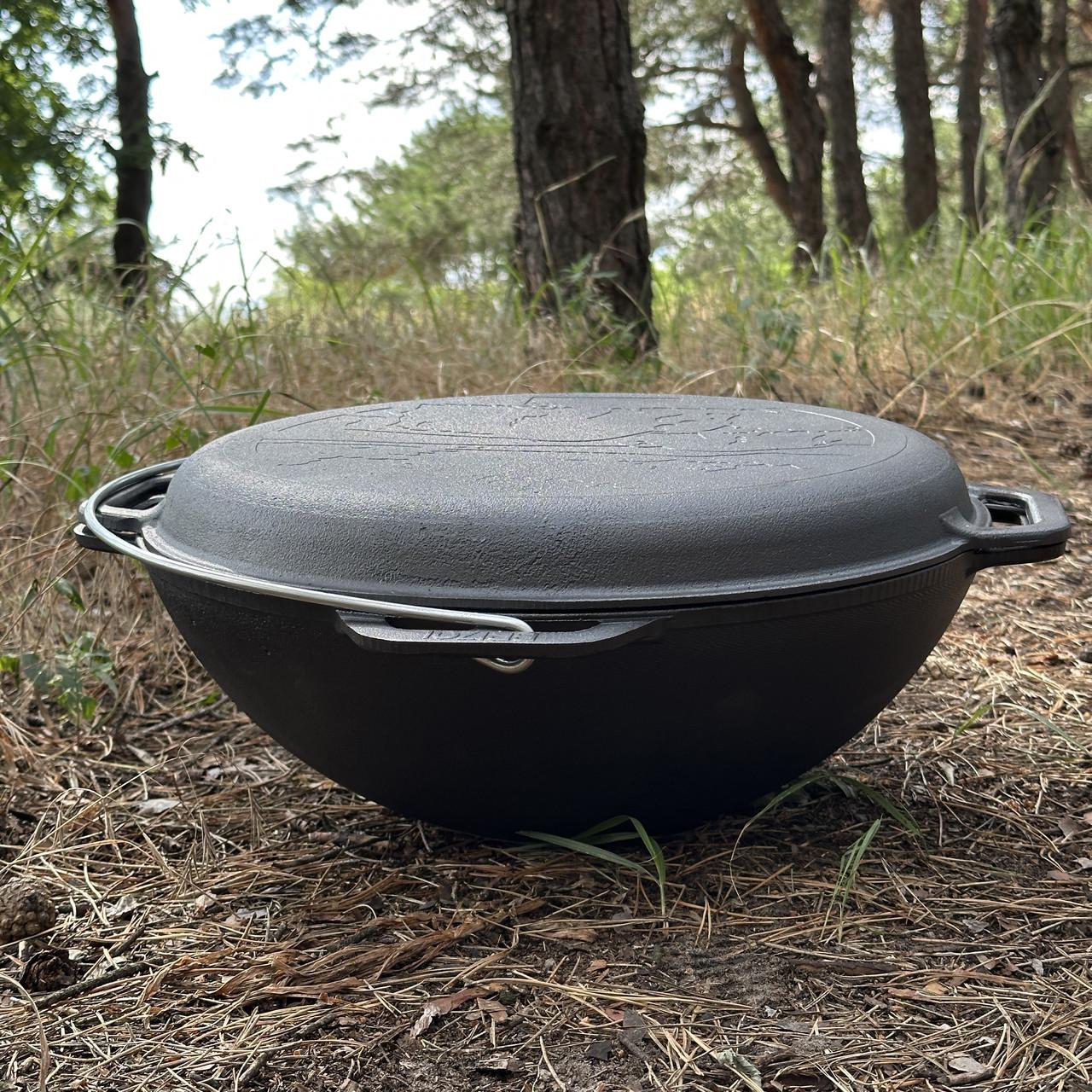 Котел азіатський КА-12КС чавунний з кришкою-сковородою 12 л 48х48х20 см (KA12-2)