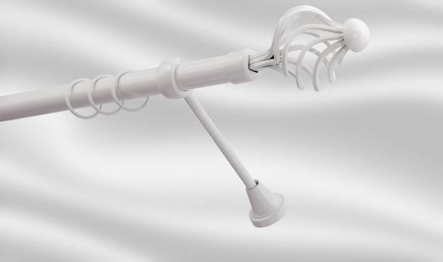 Карниз для штори Plastidea Арезо одинарний металевий з прищіпками D 25 мм 200 см Білий - фото 1 Карниз для штори Plastidea Арезо одинарний металевий з прищіпками D 25 мм 200 см Білий - фото 1