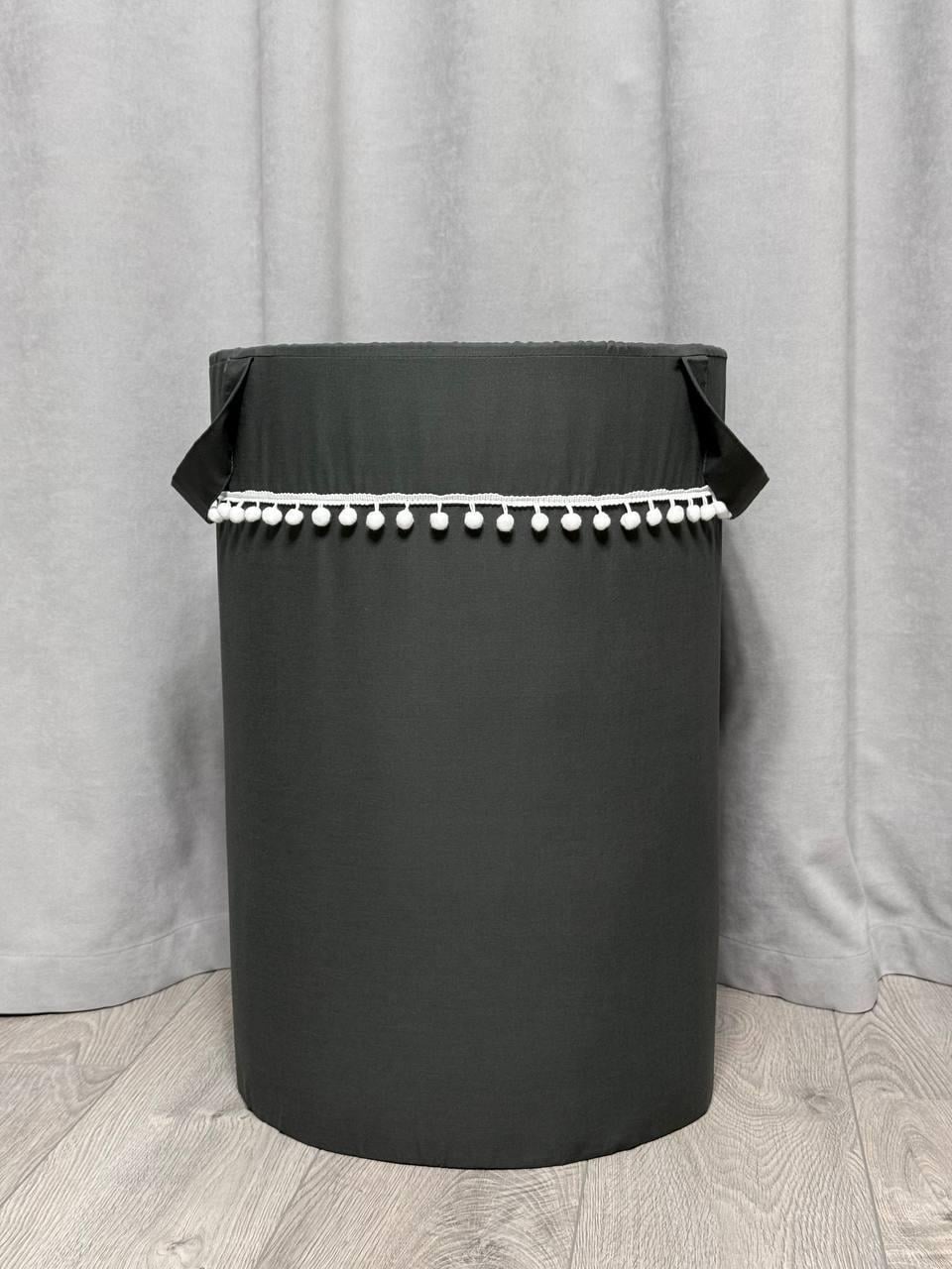 Кошик для іграшок з палапонами Графітовий (2934202831)