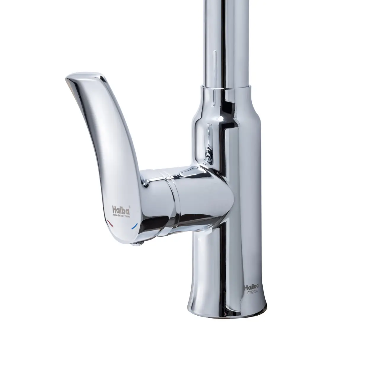 Змішувач латунний для кухні Haiba Bolero з висувною лійкою - фото 6