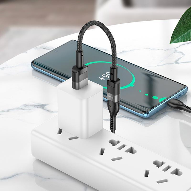 Перехідник Hoco U107 Type-C Male to Type-C 0.1 m - фото 5 Перехідник Hoco U107 Type-C Male to Type-C 0.1 m - фото 5