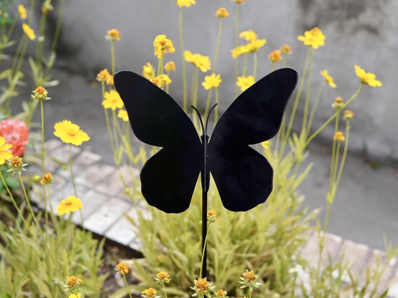 Декор для сада/клумбы или газона Бабочка из металла Черный (DCR073) - фото 5 Декор для сада/клумбы или газона Бабочка из металла Черный (DCR073) - фото 5