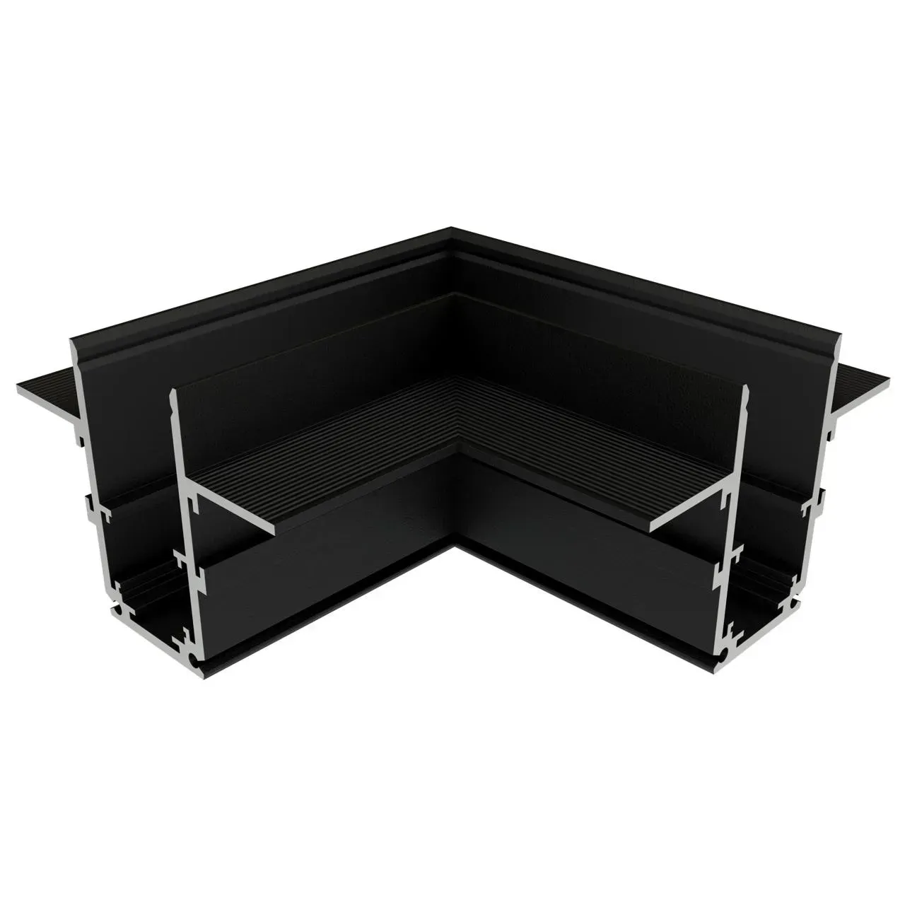 Соединитель угловой OL401 для магнитного шинопровода встроенного 48V Черный (29549003)