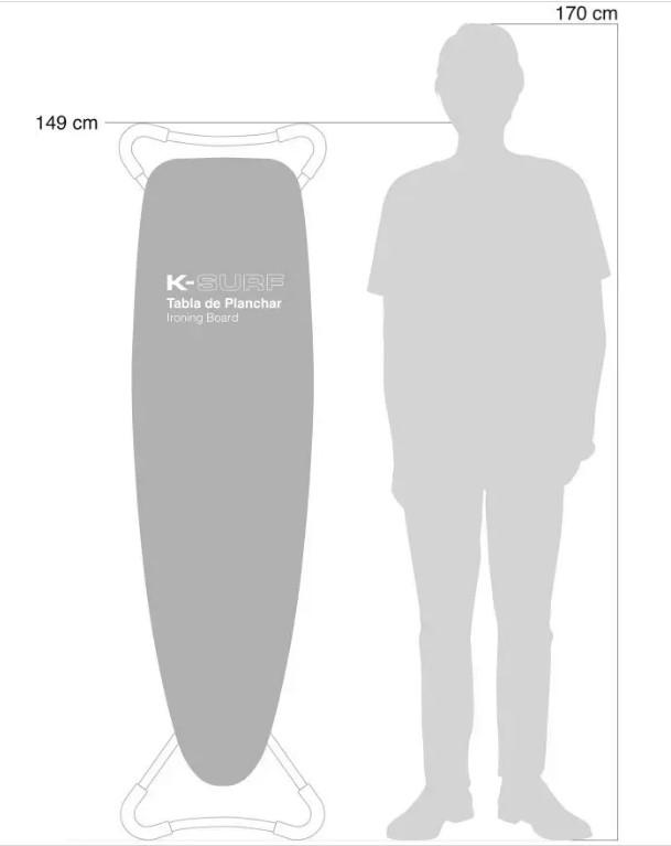 Доска для глажки Rolser K-Surf Black Tube Plata (K07002-1029) - фото 9 Доска для глажки Rolser K-Surf Black Tube Plata (K07002-1029) - фото 9