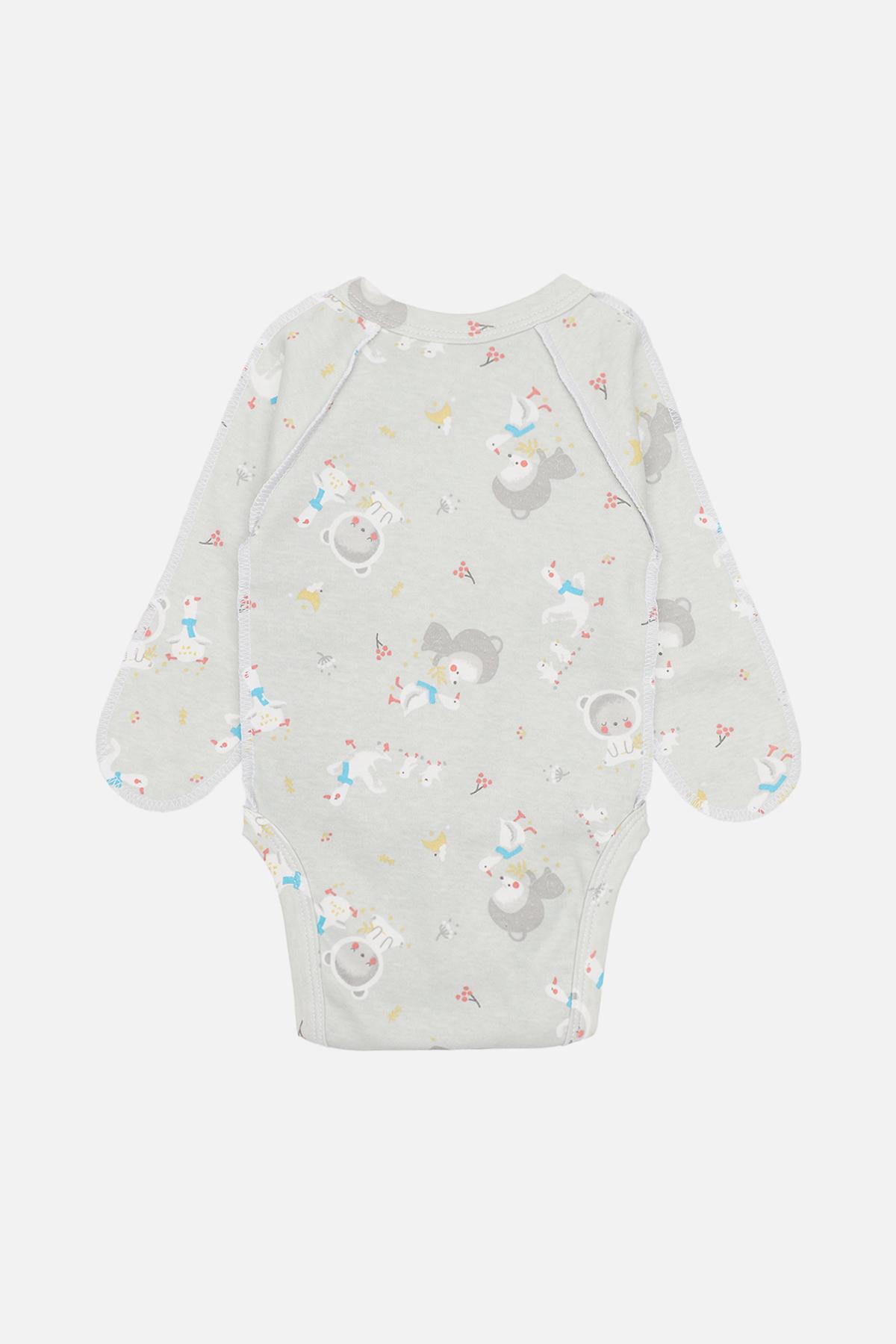 Боді ясла для хлопчика 56 см Сірий (ЦБ-00283478) - фото 2 Боді ясла для хлопчика 56 см Сірий (ЦБ-00283478) - фото 2