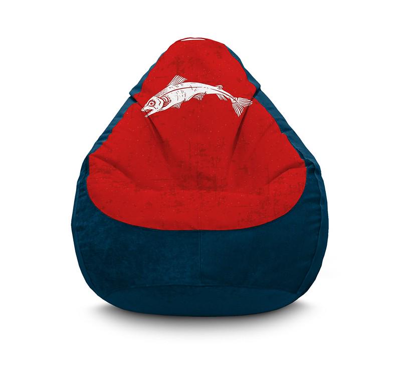 Кресло мешок iPuff Game of Thrones House Tully Флок XXL 90х125 см Синий