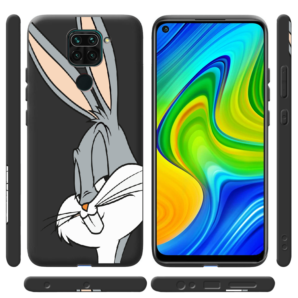 Чехол с рисунком Boxface Xiaomi Redmi Note 9 Lucky Rabbit Черный силикон (39801-bk81-41087) - фото 2