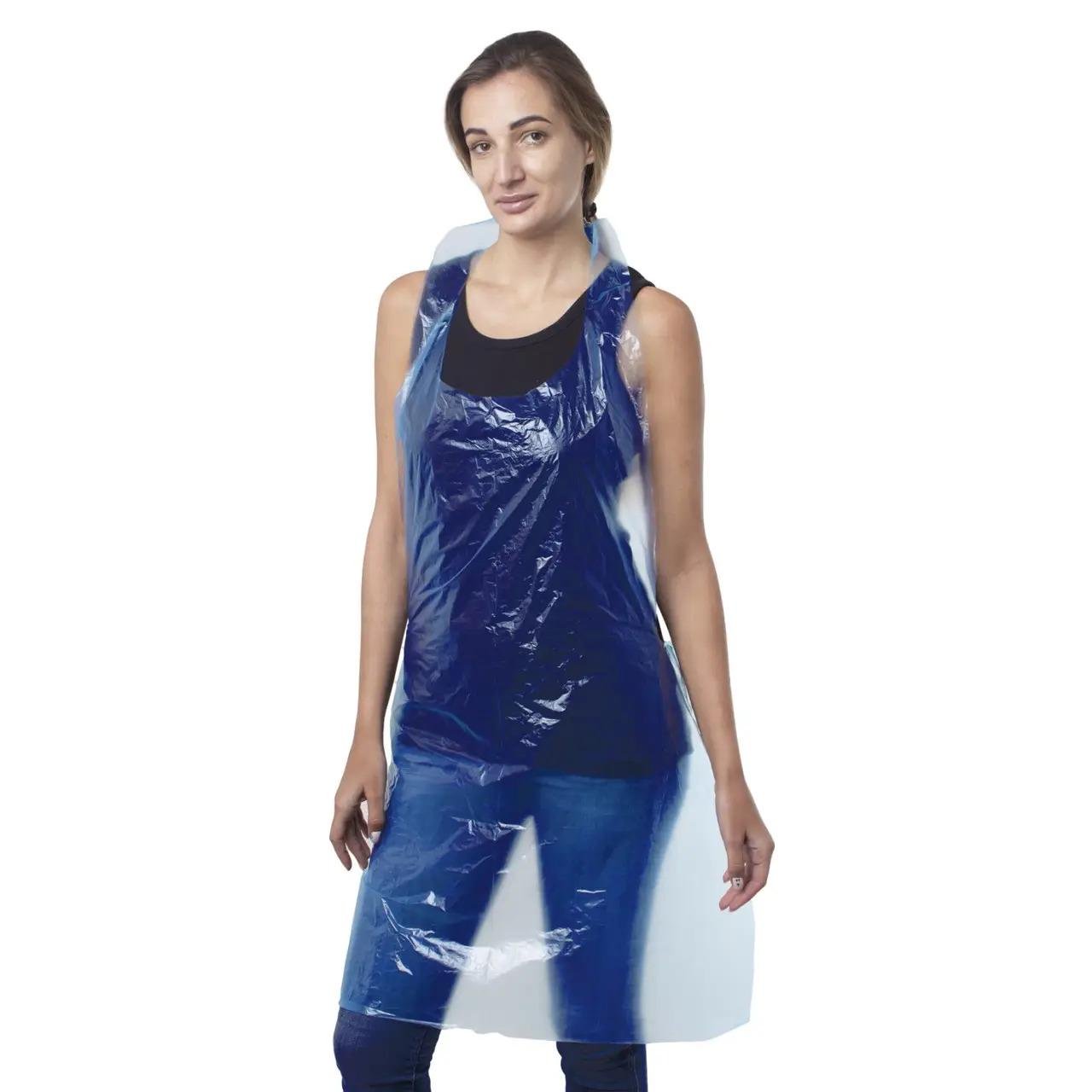 Фартук одноразовый SanGig Standart полиэтиленовый 100 шт. Голубой (23620627)