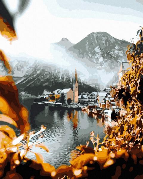 Картина за номерами Brushme Гальштат крізь осінь 40х50 см у термопакеті (GX41155)