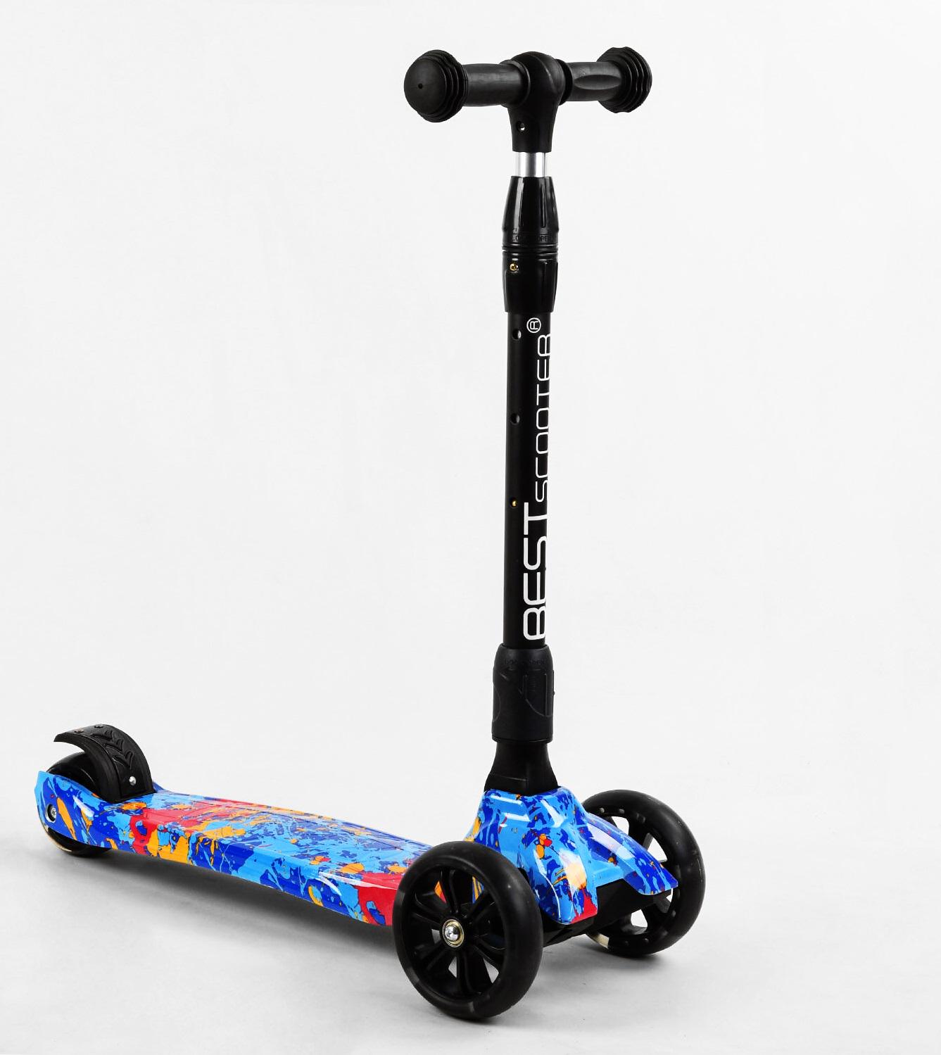 Самокат трехколесный Best Scooter Maxi складной колеса PU со светом Abstraction (105405) Самокат трехколесный Best Scooter Maxi складной колеса PU со светом Abstraction (105405)
