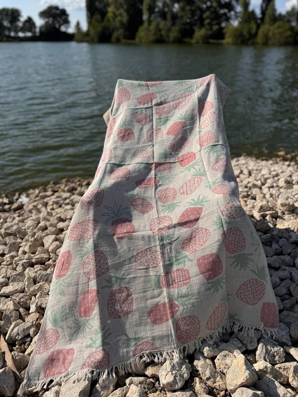 Покрывало хлопковое пештемаль 100х180 см Розовый (П4К-AL-peshtamel-003-01) - фото 3 Покрывало хлопковое пештемаль 100х180 см Розовый (П4К-AL-peshtamel-003-01) - фото 3