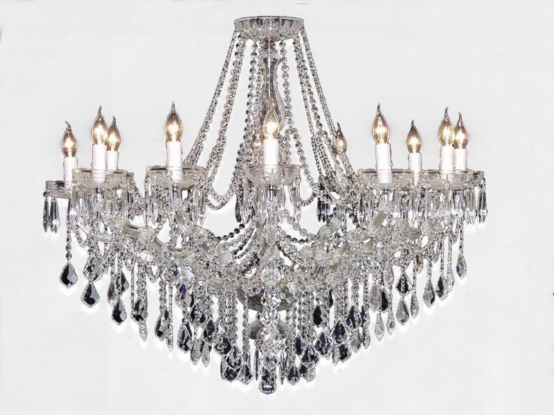 Люстра свеча подвесная прованс хрустальная Brille CR-603L/12CH