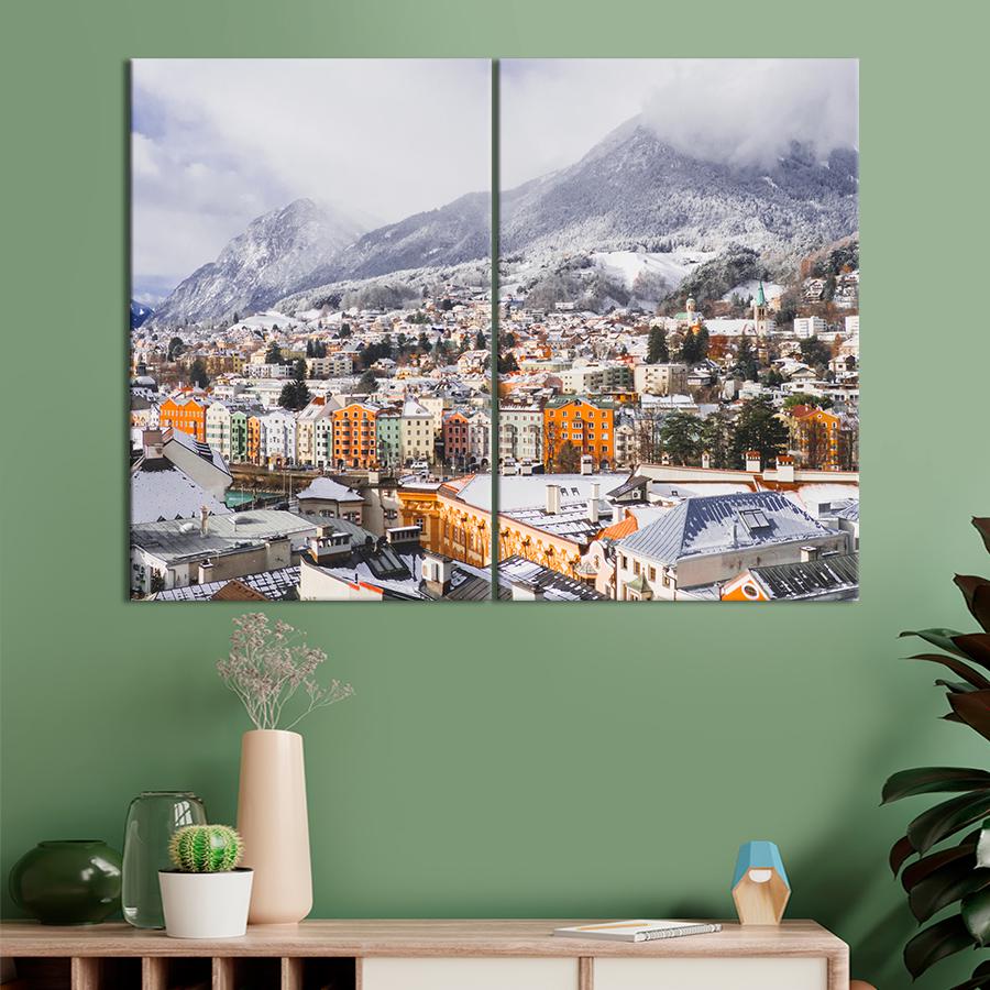 Настенний декор Город Иннсбрук в Австрии 111x81 см (A762-2)