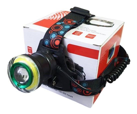 Фонарь налобный Headlamp HL2-1006 аккумуляторный T6+COB 2х18650 (2565165132)