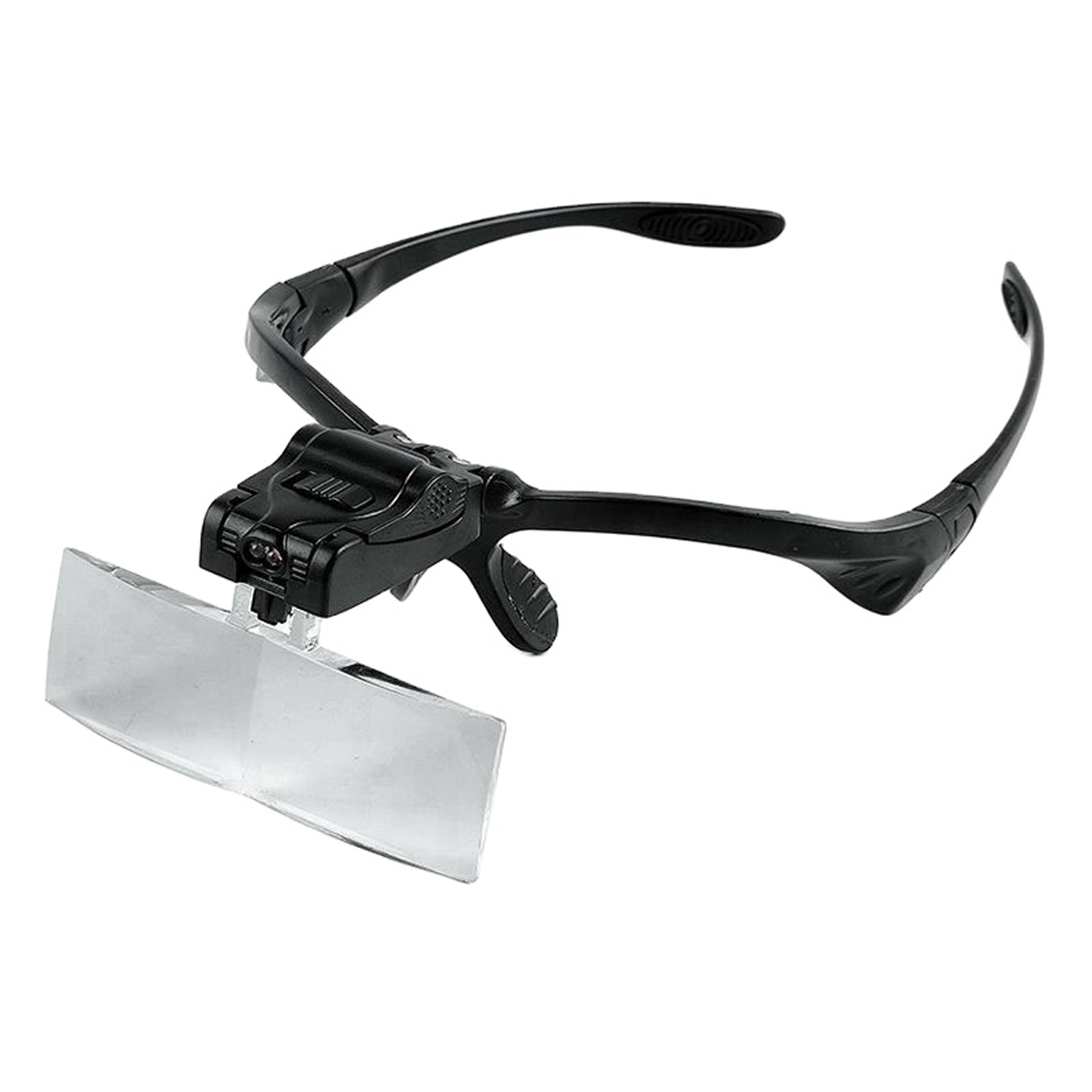 Лупа-очки бинокулярная 9892B с 2LED подсветкой 5 линз 1X/1,5Х/2Х/2,5Х/3,5Х Black (160410)
