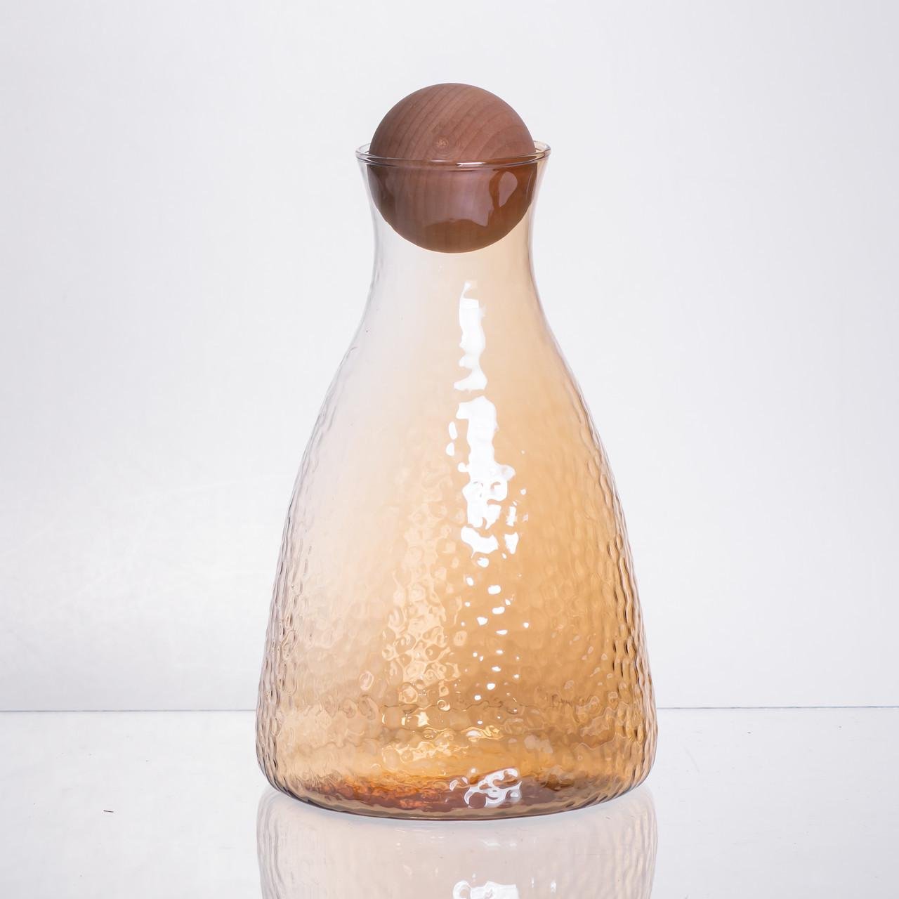 Набір для напоїв графин з бамбуковою кришкою та 6 склянок Коричневий (64486-36) - фото 3 Набір для напоїв графин з бамбуковою кришкою та 6 склянок Коричневий (64486-36) - фото 3