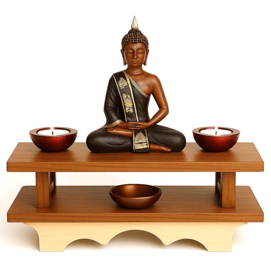 Алтарь для медитации из дерева Хариша Охра-Бланже (ЛАТ-01190401)