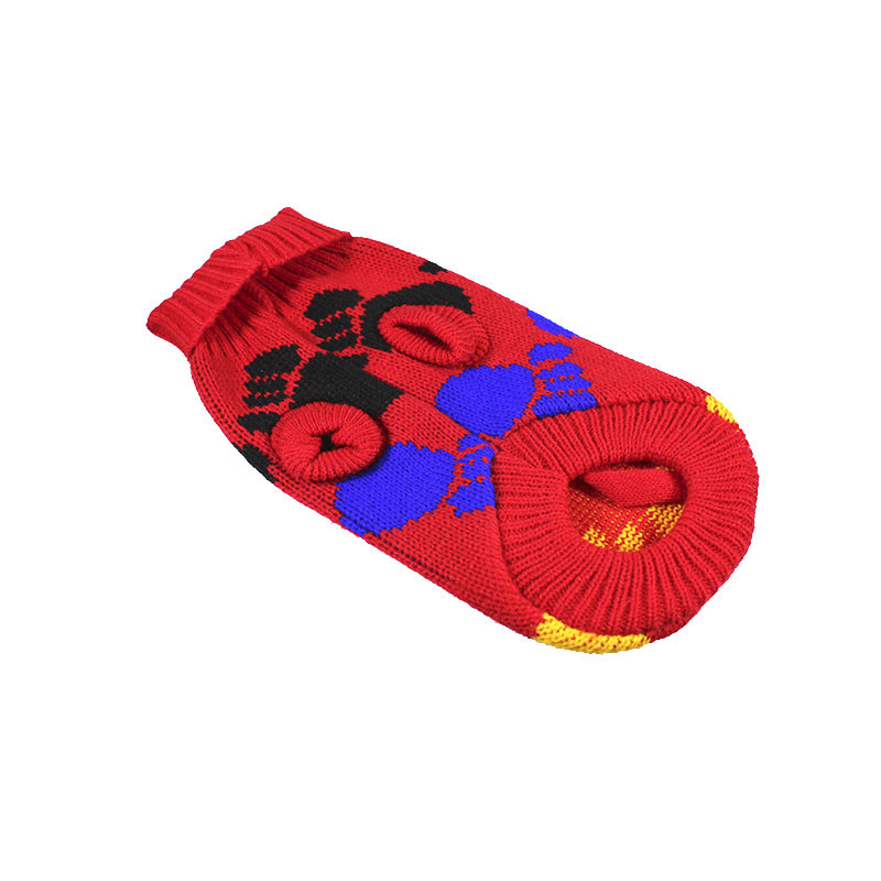 Свитер для собак Taotaopets 357704 Лапки S Red