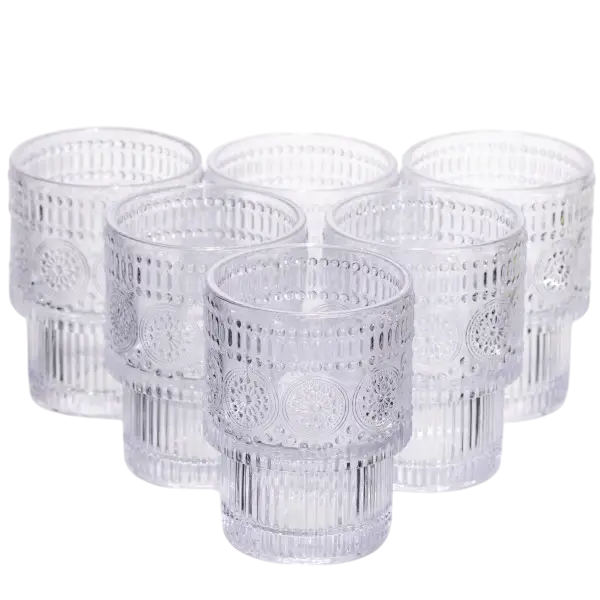 Набір склянок із товстого скла Sunflower 6 шт. по 200 мл Прозорий