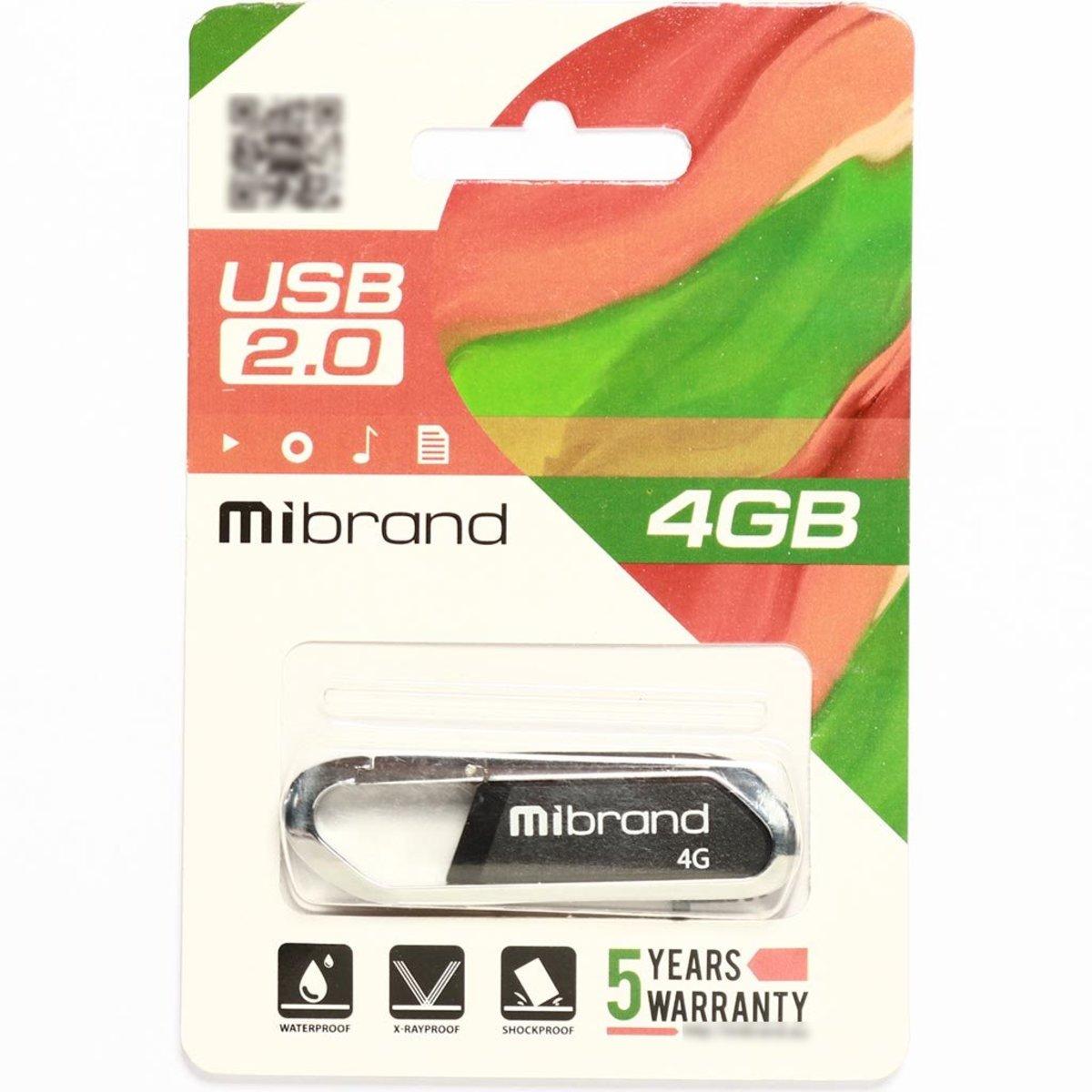 Флешка для ноутбука Mibrand USB 2.0 Aligator 4 Gb Grey (MI2.0/AL4U7G) - фото 2