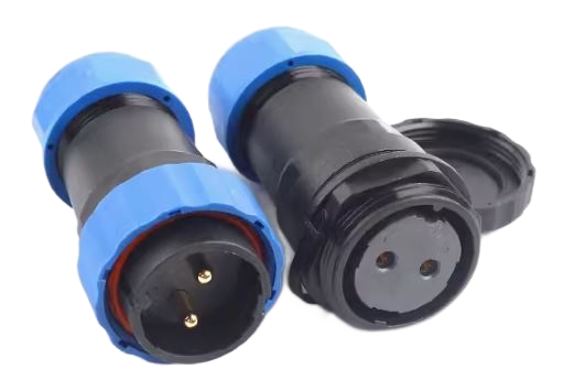 Разъем герметичный SP28 IP68 гнездо/штекер на кабель SP28 2P-F-M 2pin 45 А (2341770028)