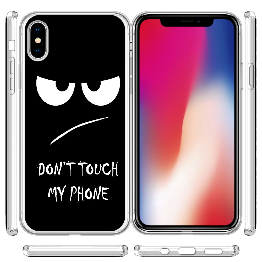 Чохол Boxface iPhone X Don't Touch my Phone Прозорий силікон (32139-up535-32139) - фото 3