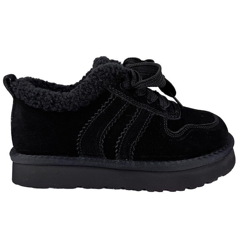 Кеди жіночі замшеві зимові 50266-1 p. 39 25 см Чорний