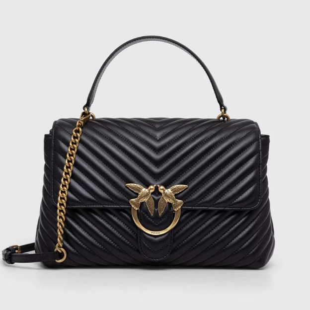 Женская сумка Pinko Big Lady Love Bag Puff Chevron Черный Женская сумка Pinko Big Lady Love Bag Puff Chevron Черный