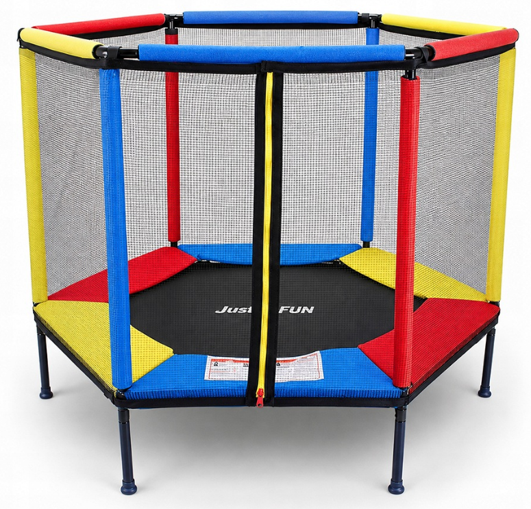 Батут-манеж Just Fun с защитной сеткой 140 см Multicolor