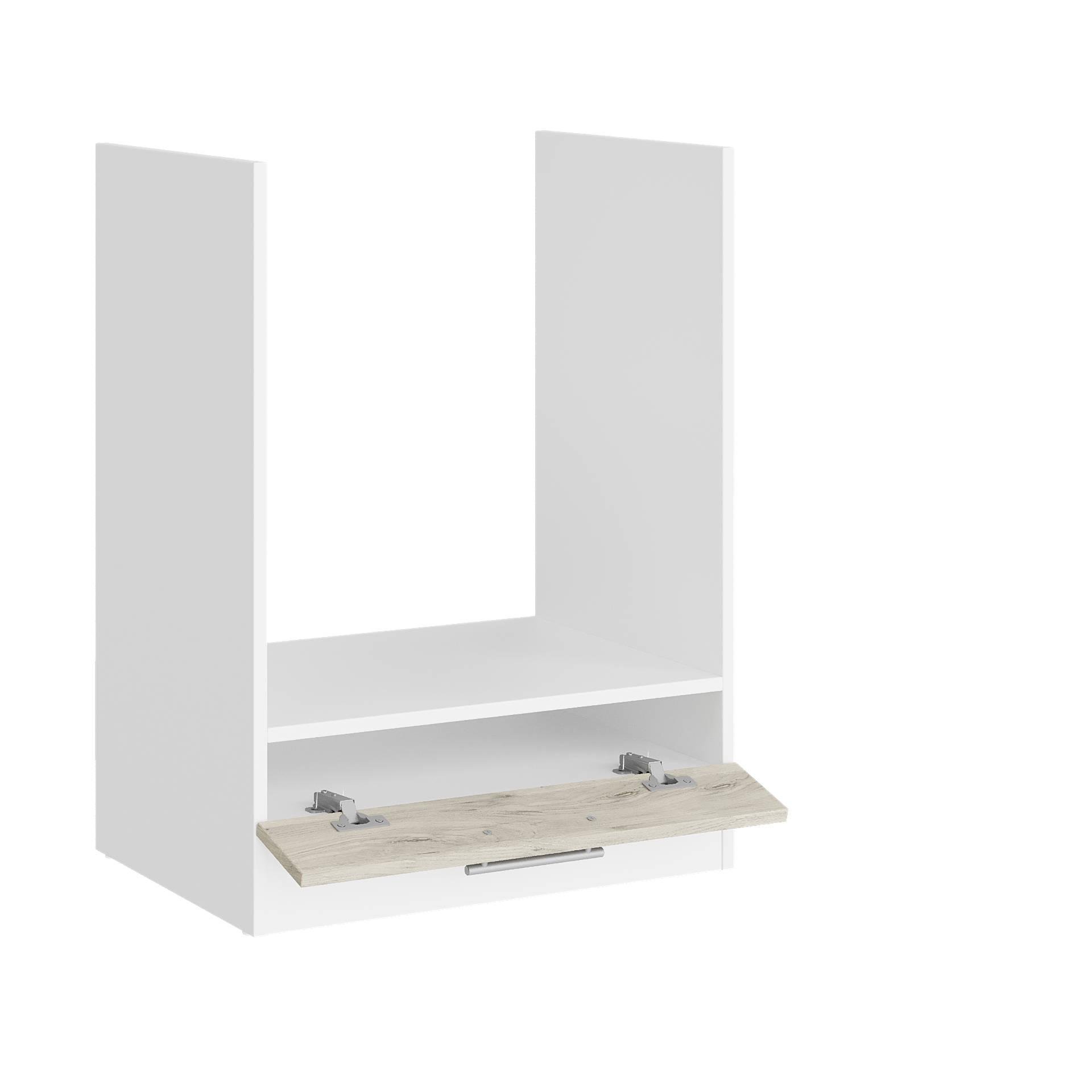 Шкаф кухонный нижний без столешницы Эверест Эко под духовку 600 60х46х82 см Белый/Дуб крафт белый (09082) - фото 2 Шкаф кухонный нижний без столешницы Эверест Эко под духовку 600 60х46х82 см Белый/Дуб крафт белый (09082) - фото 2