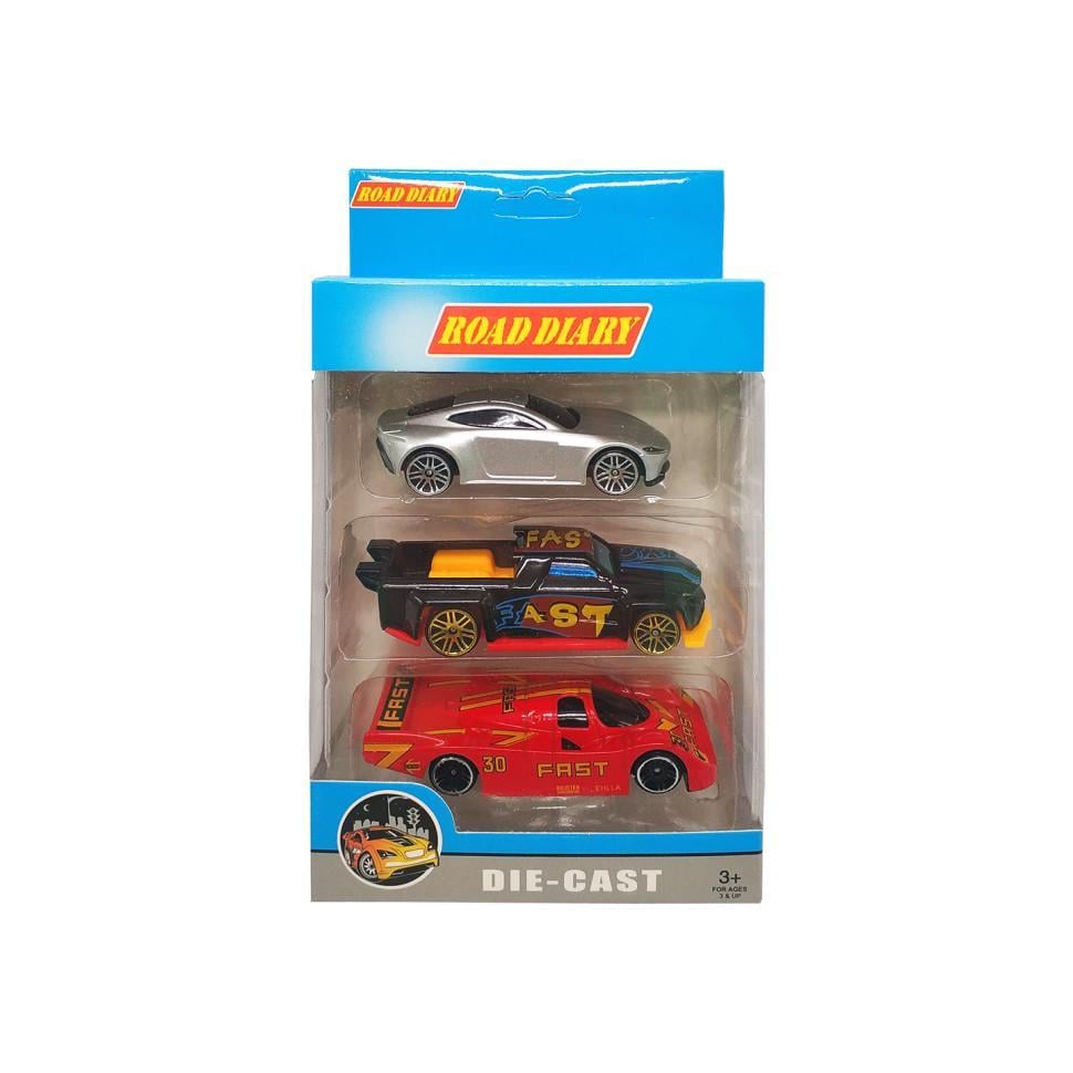 Ігровий набір A-Toys машинки металеві 3 шт. Різнокольоровий (IG-173-N-608)