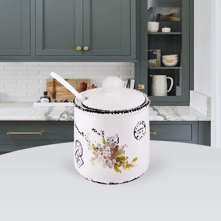 Сахарница с ложкой Maestro MR-20049-09 (11071644) - фото 3 Сахарница с ложкой Maestro MR-20049-09 (11071644) - фото 3